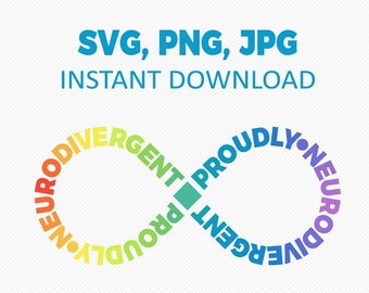 Neurodivergent Pride SVG: Autism, ADHD Awareness (Digital Download)