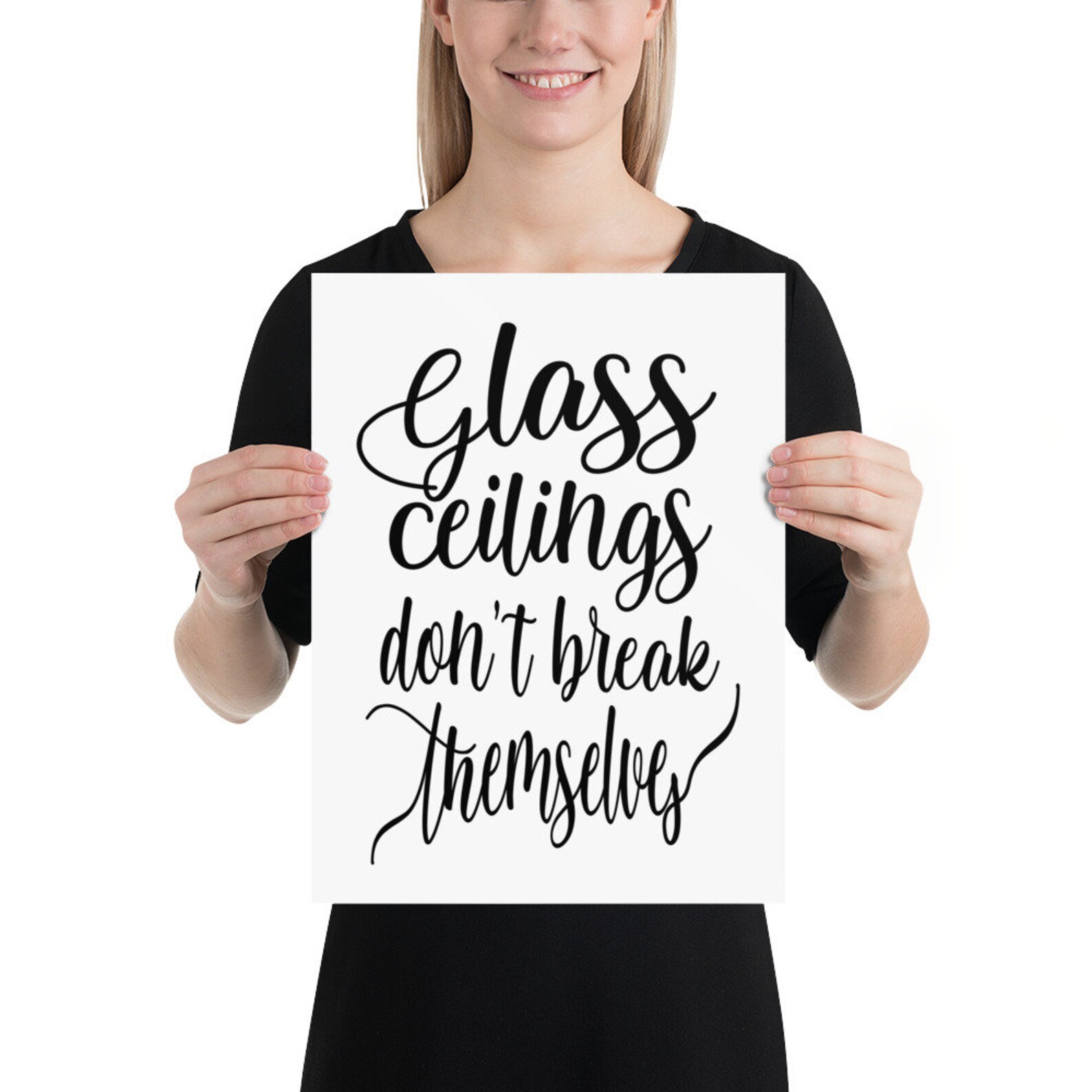 Break Glass Ceilings Art Print Feminist Quote Poster Etsy