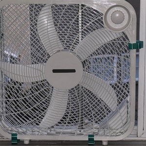 Box Fan Window Mount: 3D Printed PLA Clips - Tool-Free - Made in USA Print Facility
