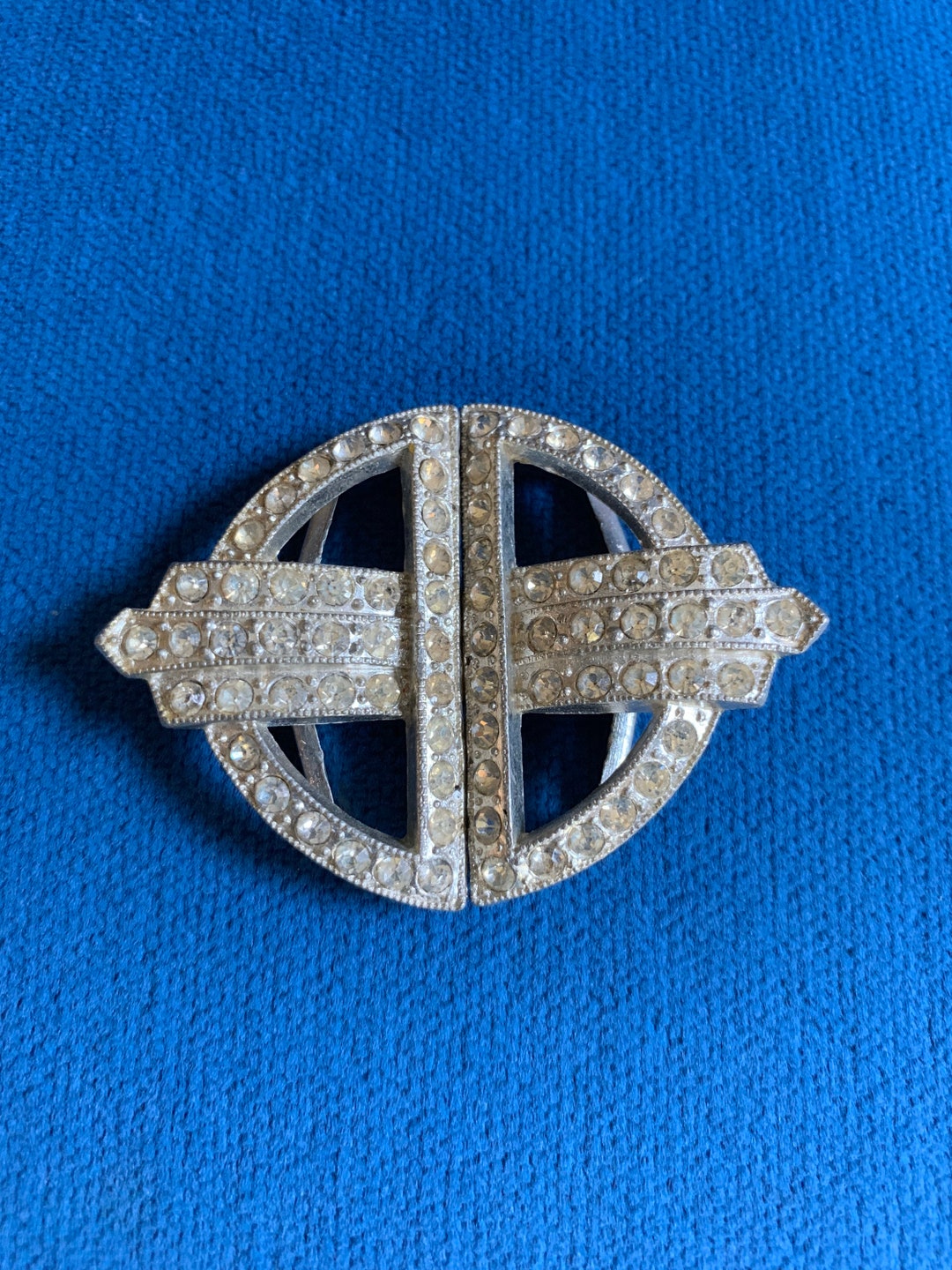 Vintage Rhinestone Art Deco Belt Clasp Buckle - Etsy