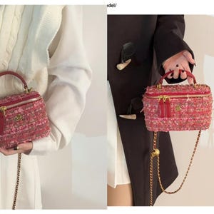 厚いメッシュバケツボックスサッチェル香りおばあちゃんバッグメタルチェーンファッション高級女性ダイヤモンドチェックハンドバッグ大学生