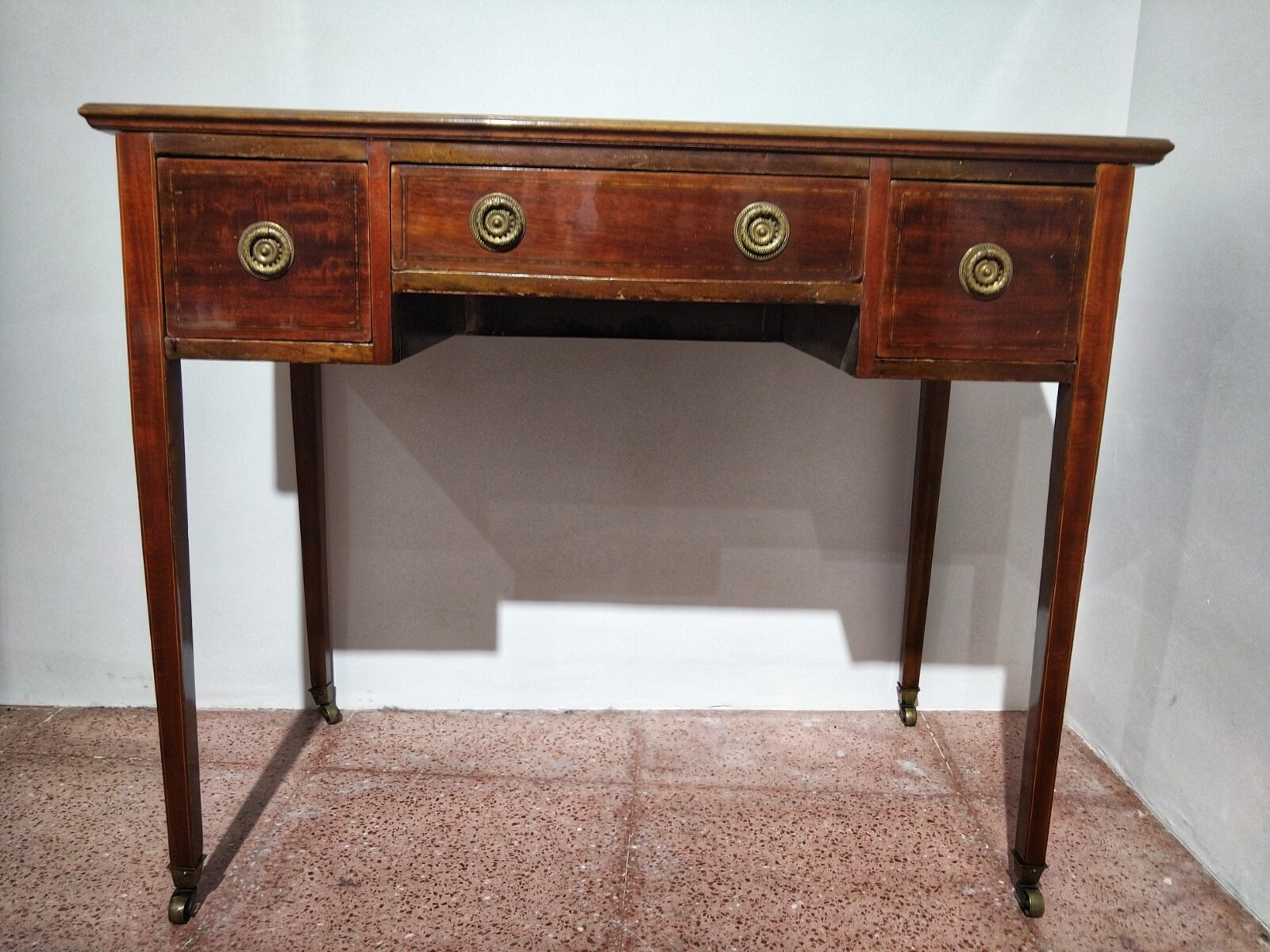 Free Shipping 19th Century Louis Xvi Mahogany And Leather Etsy