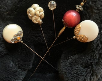 Bellissime spille vintage per cappelli, spille a bastoncino per cappelli da donna