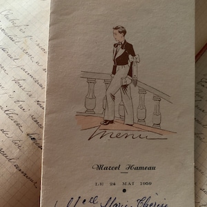 Vintage French Wedding Menu