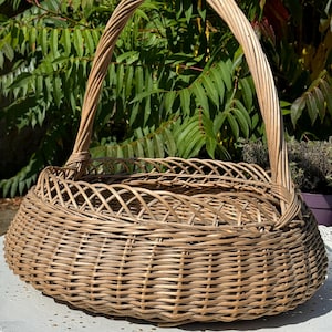 Vintage Large French Handwoven Basket