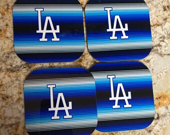 Blue serape LA  Coaster's set of 4