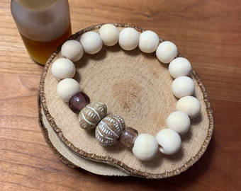 Boho wooden diffuser bracelet