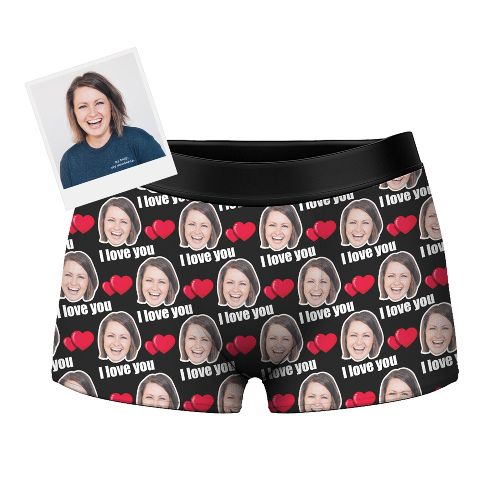 Personalized Funny Face Boxer Underwear for Boyfriend Husband Etsy