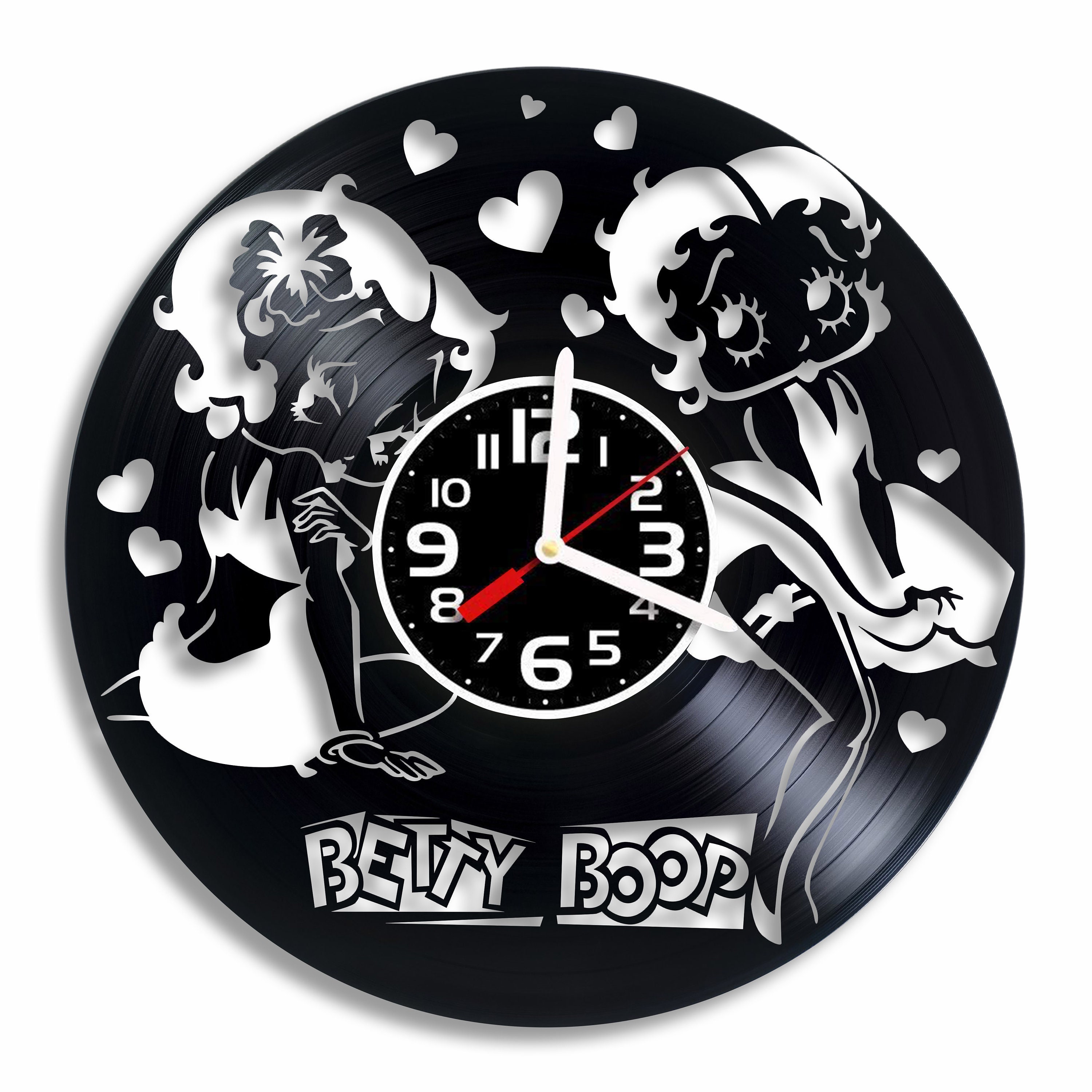 Betty Boop art vinyl wall clock Betty Boop gift for any | Etsy