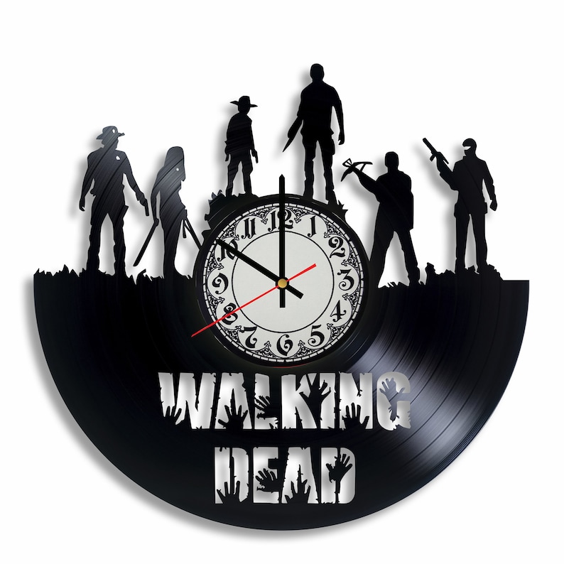 The Walking Dead vinyl record wall clock The Walking Dead image 0