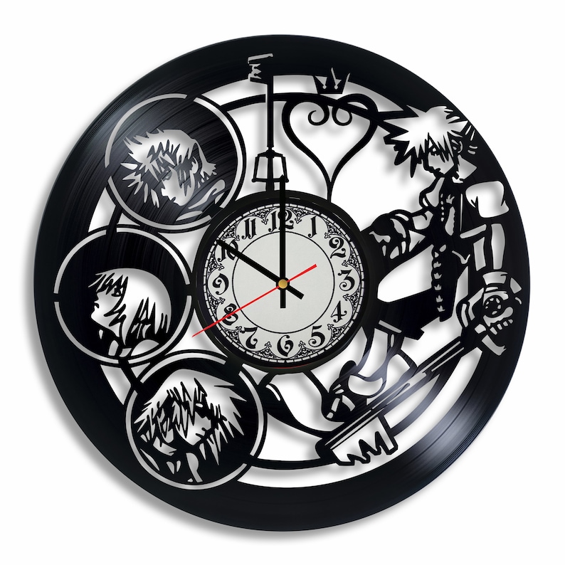 Kingdom Hearts design vinyl wall clock Kingdom Hearts design Etsy
