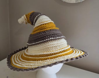 Handgemachte häkeln Hexenhut, wunderlich, witchy, gemütlich