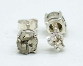 Örhängen i helande pyrit: Boho-smycken i sterlingsilver