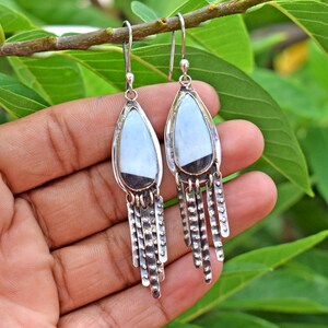 Owyhee Opal  Earring, 925 Sterling Silver Earring, Bohemian Silver Earring, Earring Jewelry, Owyhee Opal, Owyhee Opal Earring, Girls Earring