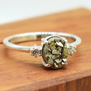 Excellent Pyrite Gemstone 925 Silver Ring, Anniversary Gift Ring, 925 Silver ring, Healing Birthstone Pyrite ring, Natural Pyrite Girls ring