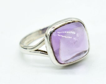 Purple Amethyst Gemstone Silver Ring, Natural Amethyst Stone ring, 925 Silver Ring,Gemstone ring, Rings, Gift For Her, Beautiful Ring