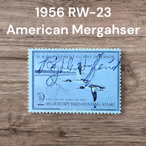 1956 Department of the Interior Duck Stamp - American Mergansers