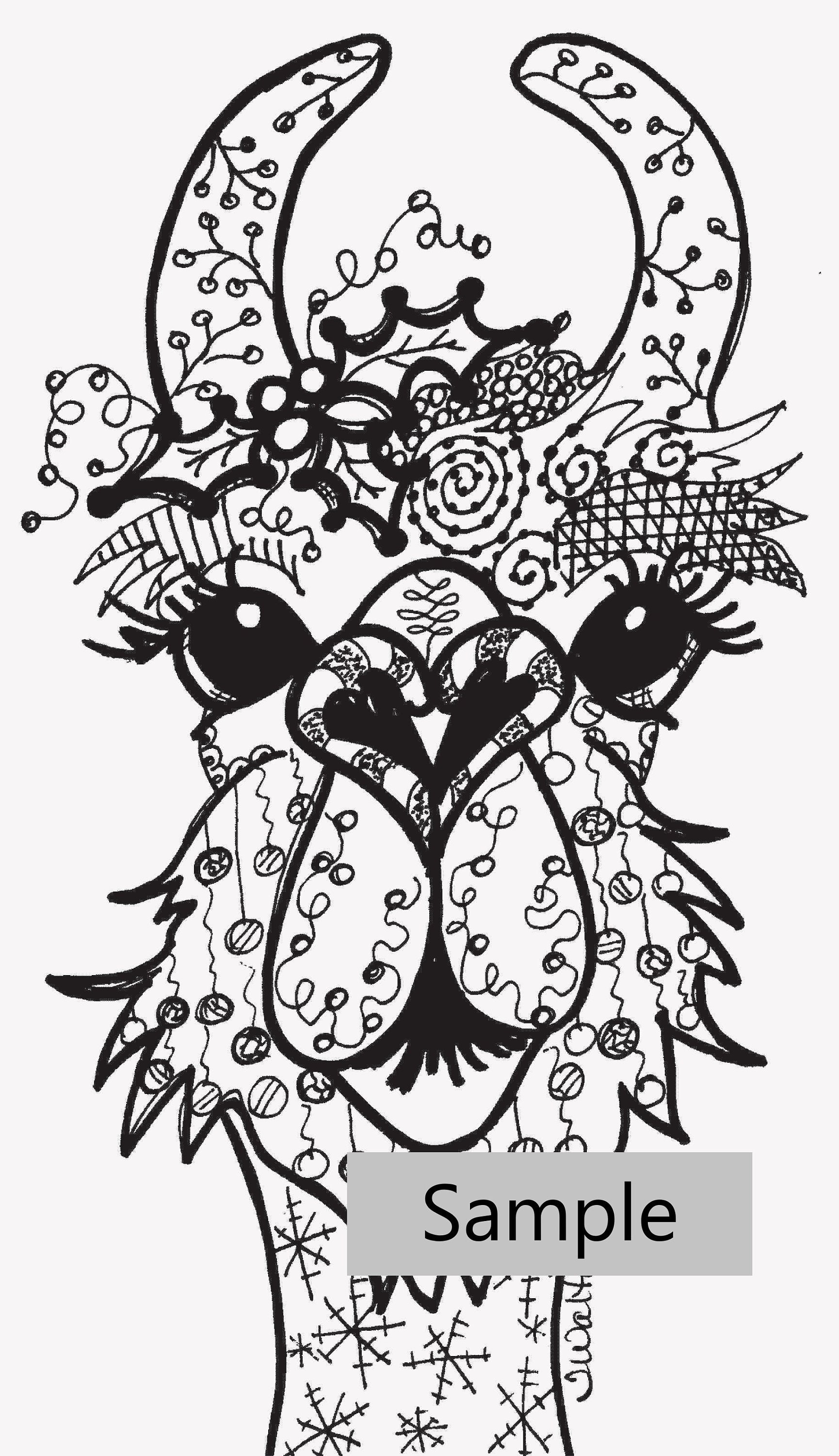 Christmas Llama Coloring Page Etsy christmas-llama-coloring-page-etsy