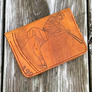 Cartera plegable de cuero con forma de guante de béisbol o sóftbol de Wilson