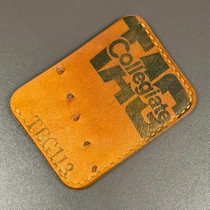 Cartera minimalista de cuero con forma de guante de béisbol TAGB