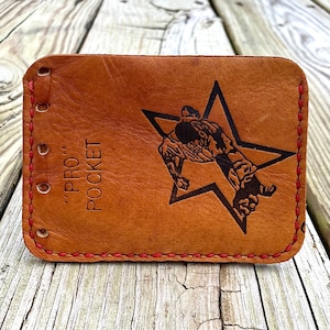 Cartera minimalista con forma de guante de béisbol