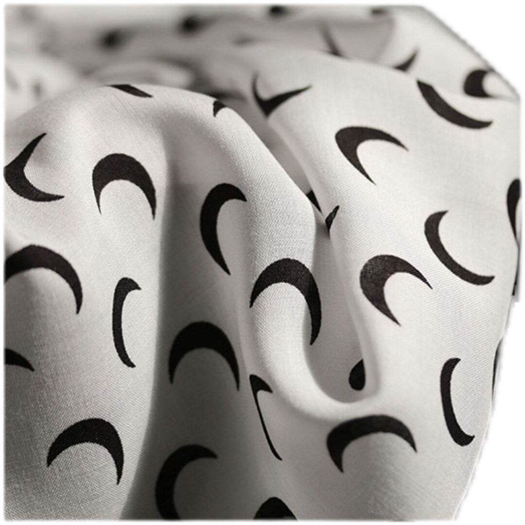 Harajuku Zebra Moon Printed Cotton Fabric Vintage Spring and Summer