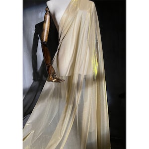 Gold/Siver Pleated Mesh Tulle Fabric Laser Ruffle Accordion Wedding Dress Fabric Fashion Couture Soft Lace For DIY Craft Sewing 160cm Wide