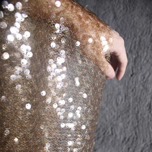 Sequins Mesh Lace Fabric, Sparkle French Lace Fabric With Sequins, Sequin Fabric For Dress, Couture, Costume,Cloak