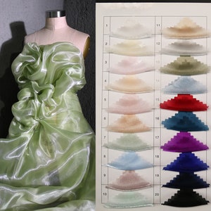 Luxury Liquid Organza Fabric Crystal Shiny Soft Tulle For Wedding Dress,Prom Dress,Event Dress,Party Dress,Costume,Fashion Project
