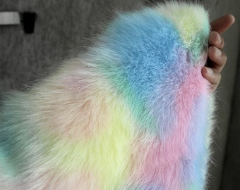 Ombre LONG Pile PLUSH Fabric, Faux Fur Fabric, Fur suit Material, Luxury Shag Animal Fur,Iridescence Fur Design Fabric For Cosplay,Costume