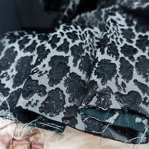 Schwarz Flora Emboss Jacquard Stoff, 3D Exquisite Brokat,Damast Stoff Für Polsterung, Designer Stoff,Vorhang Stoff,Kleid DIY Stoff