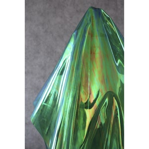 Durchscheinendes grünes TPU-Gewebe, Regenbogen, Einhorn, irisierendes PVC-Theater, reflektierendes Handwerksgewebe, Handtaschenstoff, Regenjackenstoff, Kostüm