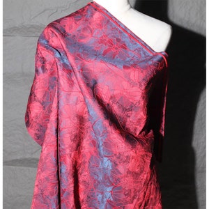Red Jacquard Brocaded Fabrics,Lotus Embodied Fabric,Floral Dress Fabric,Wedding Dress,Event Dress,Party Dress,Curtain,Home Decor,Upholstery