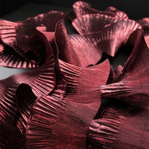 36 colors 19cm Metallic Luster Lace,3D Pleated Folds Ruffle Organza, Designer Fabric, Wedding, Gowns, Events, Decoration Trim For Styling