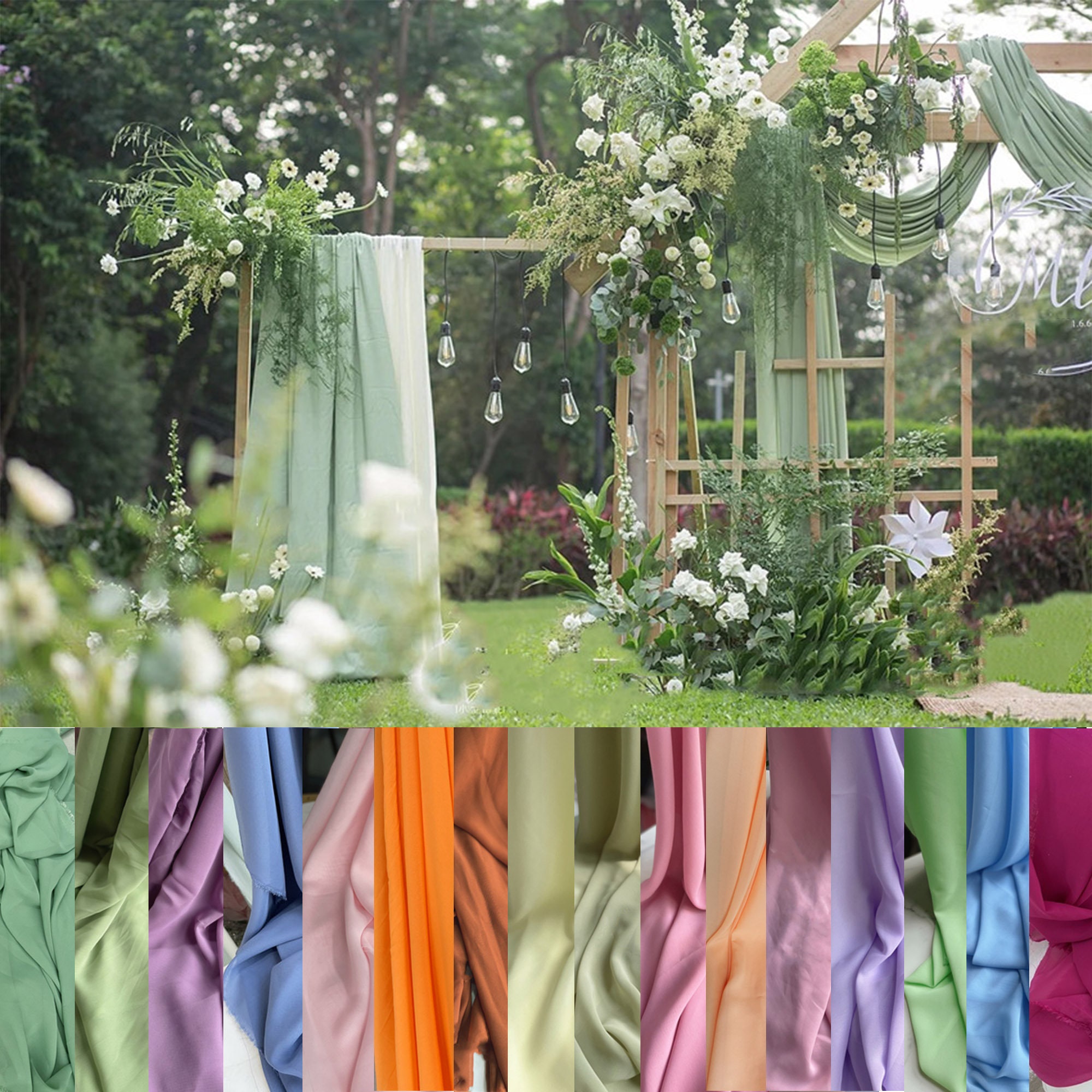 Wedding Arch Draping Fabric Bundle Includes 2 144, 216, 288, 360