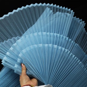 9 Colors Pleated Mesh Fabric,Accordion Fold Tulle Fabric,Ruff Lace Fabric,Stiffen Shape and Texture Fabric,Designer Fabric,Girl Dress