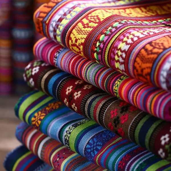 Anatolischer kurdischer Nomaden-Baumwollstoff, ethnischer Wohndekor, Gürtel, Schal - Boho-Kleidungszubehör, Tischdecke, Mehrzweckstoff