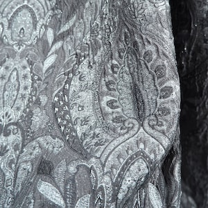 Silver Medieval Jacquard Brocaded Fabric,Bump Design Fabric,3D Irregular Fabrics,Dust Coat Fabric,Curtain,Upholstery,Dress Fabric,Prom Dress
