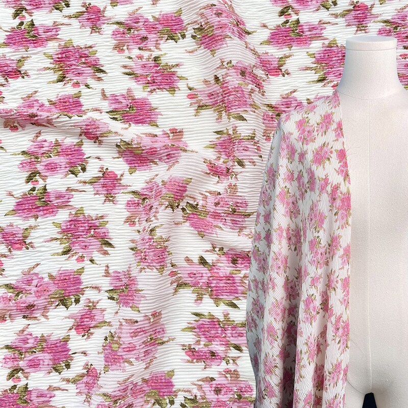 pleated chiffon shawl