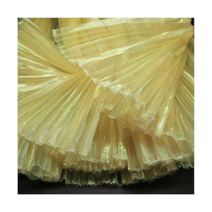 Mermaid Pleated Organza Tulle Fabric, 16 Colors Designer Fabric, Wedding, Gowns, Crafts, Events, Stiff shape and Texture Decor, Costume