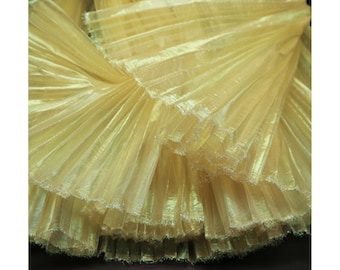 Mermaid Pleated Organza Tulle Fabric, 16 Colors Designer Fabric, Wedding, Gowns, Crafts, Events, Stiff shape and Texture Decor, Costume