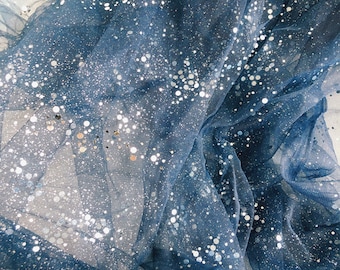 5 Colors Glitter Lace Fabric Starry Mesh Sequin Polka Dot Tulle Fabric For Tutu Dress, Gowns, Wedding Veil, Prom Dresses 1 yard