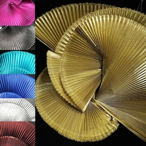 Metallic Luster Organza,3D Pleated Folds Ruffle Stiff Organza, Wrinkle Crumple Accordion, Girl Dress, Wedding, Gowns, Events,Fashion Design