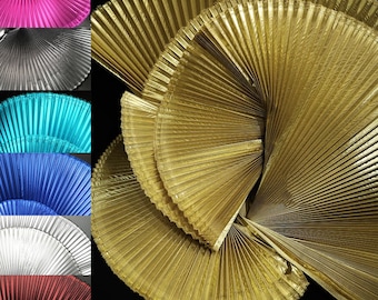 Metallic Luster Organza,3D Pleated Folds Ruffle Stiff Organza, Wrinkle Crumple Accordion, Girl Dress, Wedding, Gowns, Events,Fashion Design