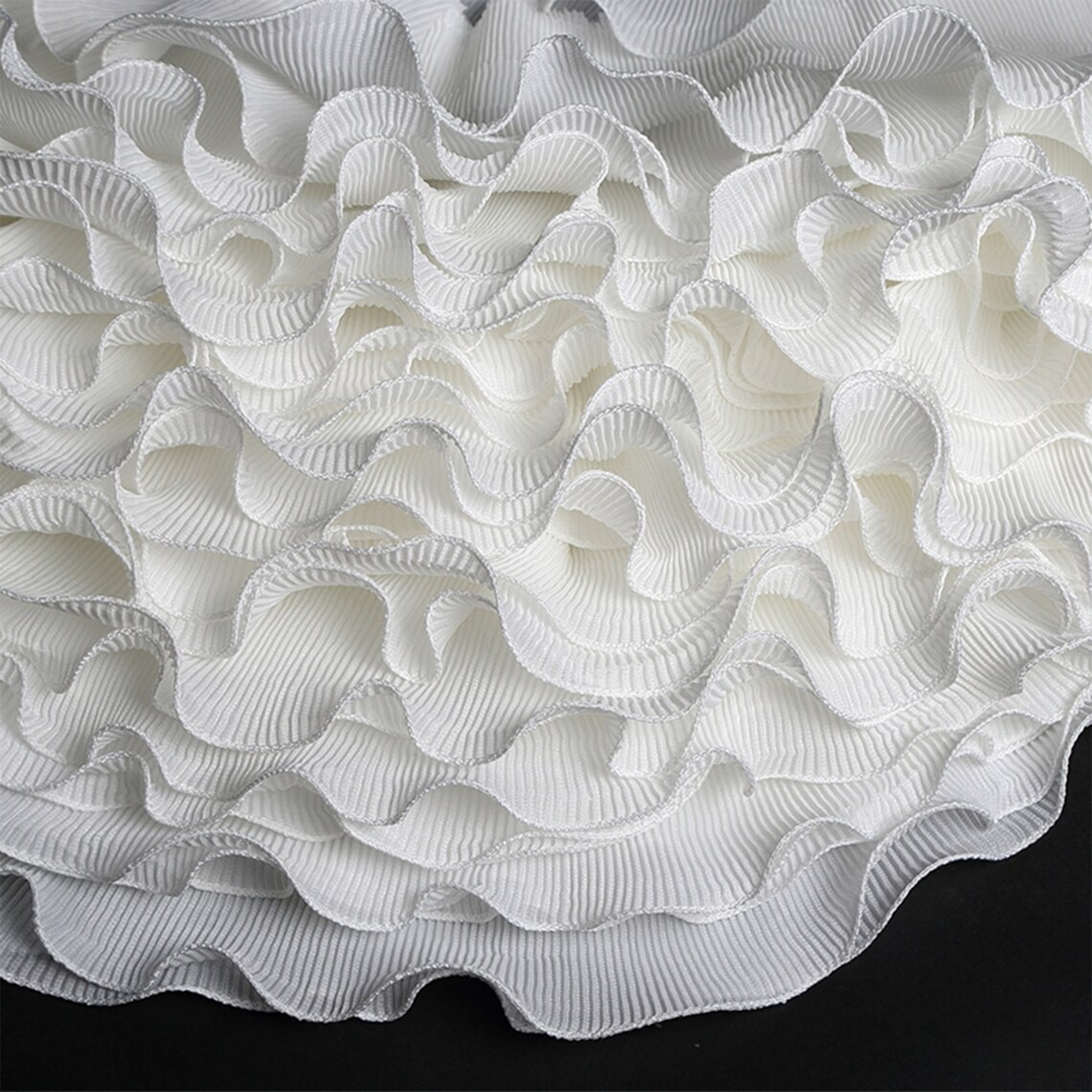 17cm Pleated Chiffon Lace Tirm 3D Pleated Folds Ruffle - Etsy