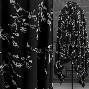High-grade Silver Flower Stretched Jacquard Fabric, Shimmering Gold Line Embroidery Designer Fabric For Hanfu Clothing