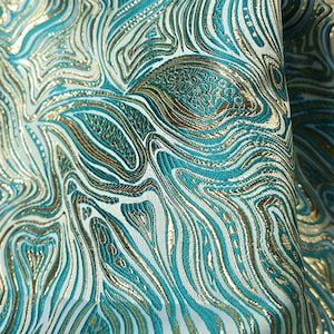 Luxury Green Silk Rayon Jacquard Brocade Fabric,Classical European Royal Designer Fabric For Dresses, Skirts, Upholstery, Sewing Fabric