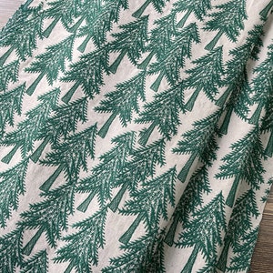 Arbre de Noël Plantes de lin Broder Tissu,Tissu Floral,Tissu Brodé,Tissu Brodé,Tissu Robe,Tissu Designer,Tissu par yard,Tissu Végétal