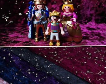Shiny Constellation Velvet Background Glittery Starry Sky Gilding Fabric Shimmer Clothing Fabric,Backdrop,Table Cloth,Curtain DIY Craft