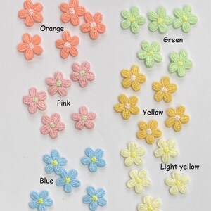 15mm Flower Sew On Embroidered Patch Appliqués Badge Set Of 20 image 3